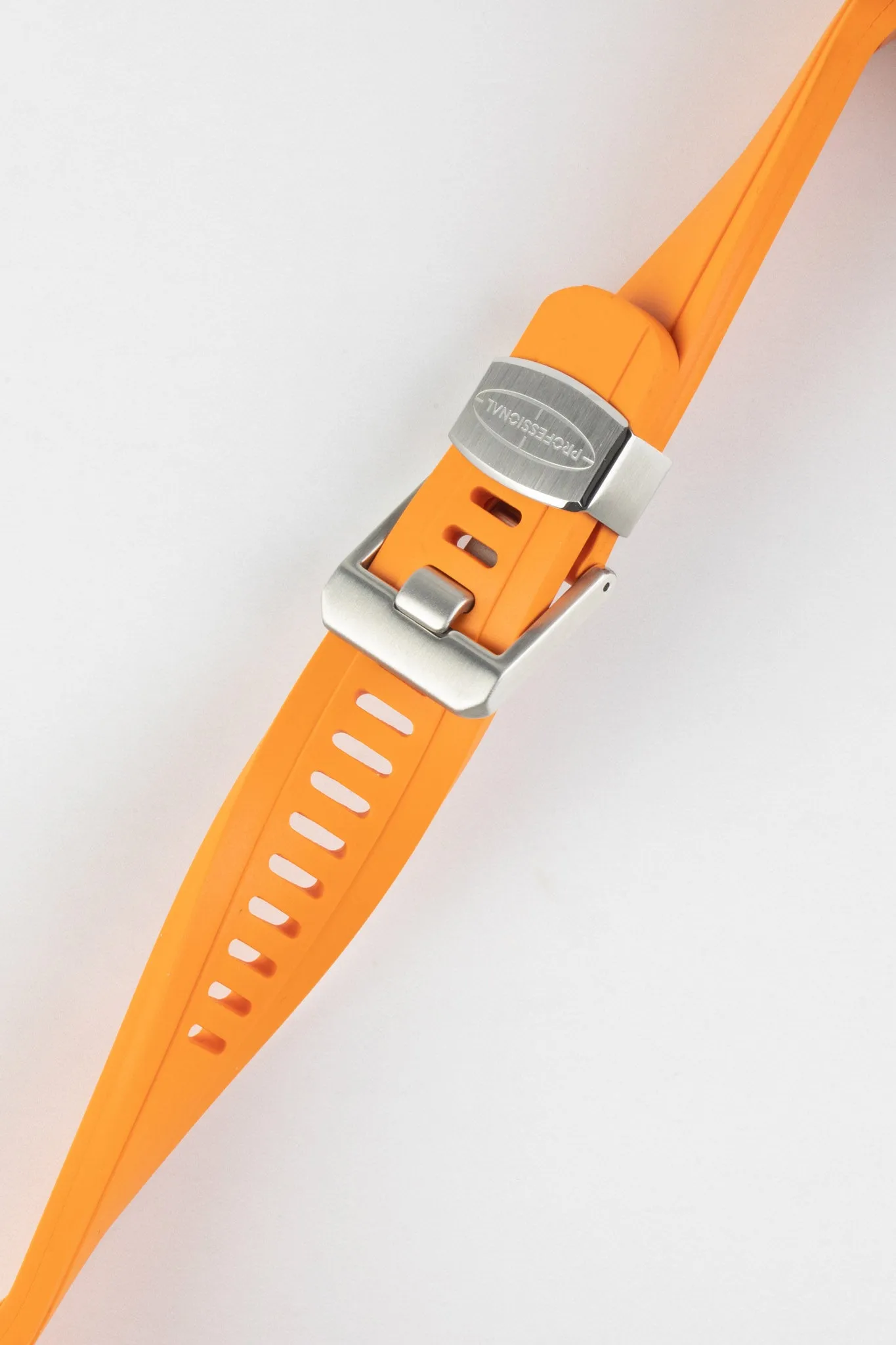 CRAFTER BLUE CB10 Rubber Watch Strap for Seiko 5 Sports Series – ORANGE with Rubber & Steel Keepers