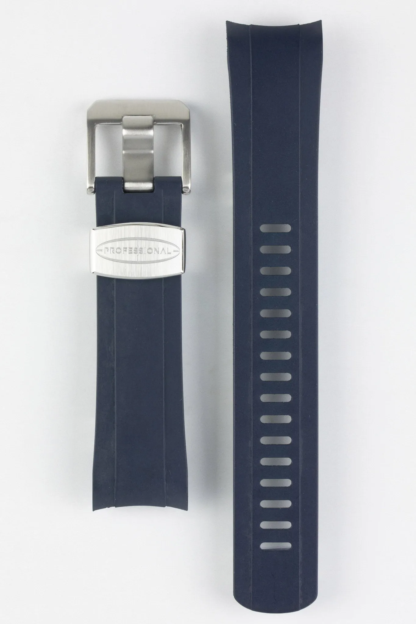 CRAFTER BLUE CB10 Rubber Watch Strap for Seiko SKX Series – NAVY BLUE with Rubber & Steel Keepers
