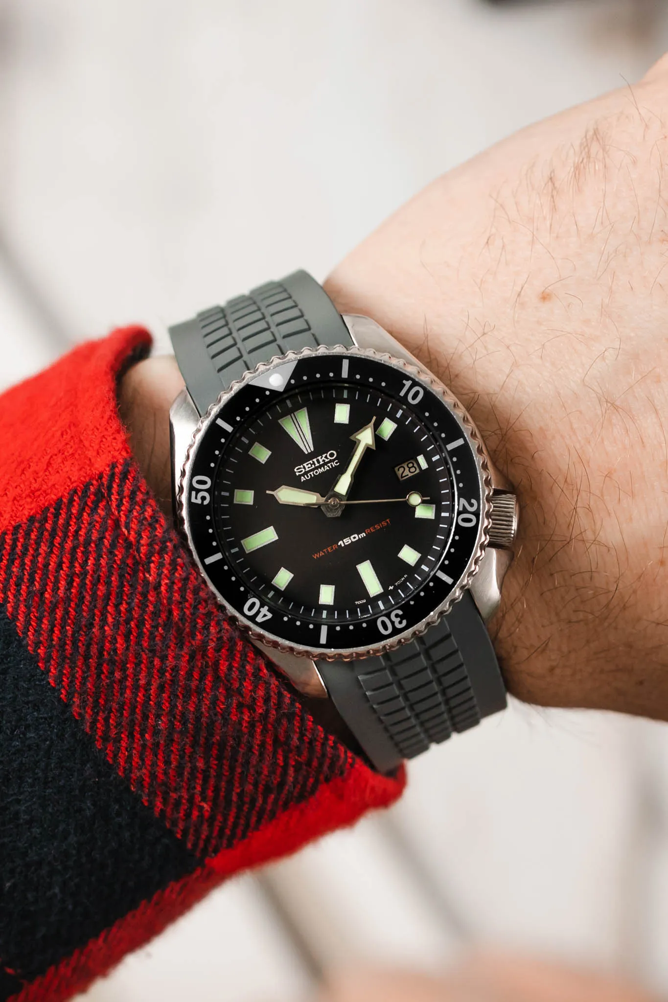 CRAFTER BLUE CB11 'Aquanaut' Rubber Watch Strap for Seiko SKX Series – GREY
