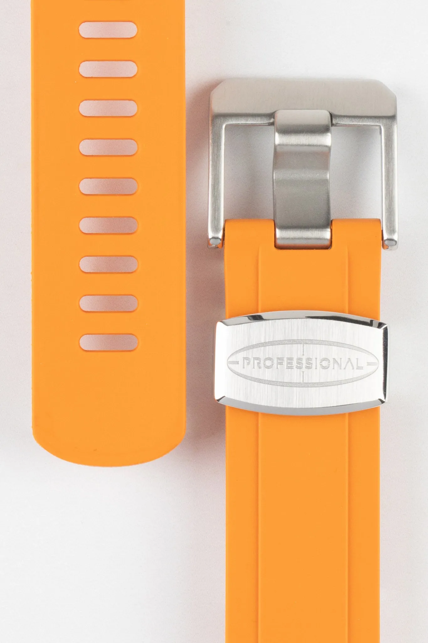 CRAFTER BLUE CB13 Rubber Watch Strap for Seiko Mini Turtle Series – ORANGE with Rubber Keepers