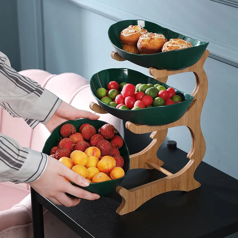 Creative Modern Three-Layer Fruit Plate for Living Room and Home Décor