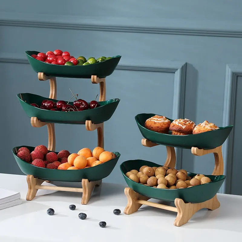 Creative Modern Three-Layer Fruit Plate for Living Room and Home Décor