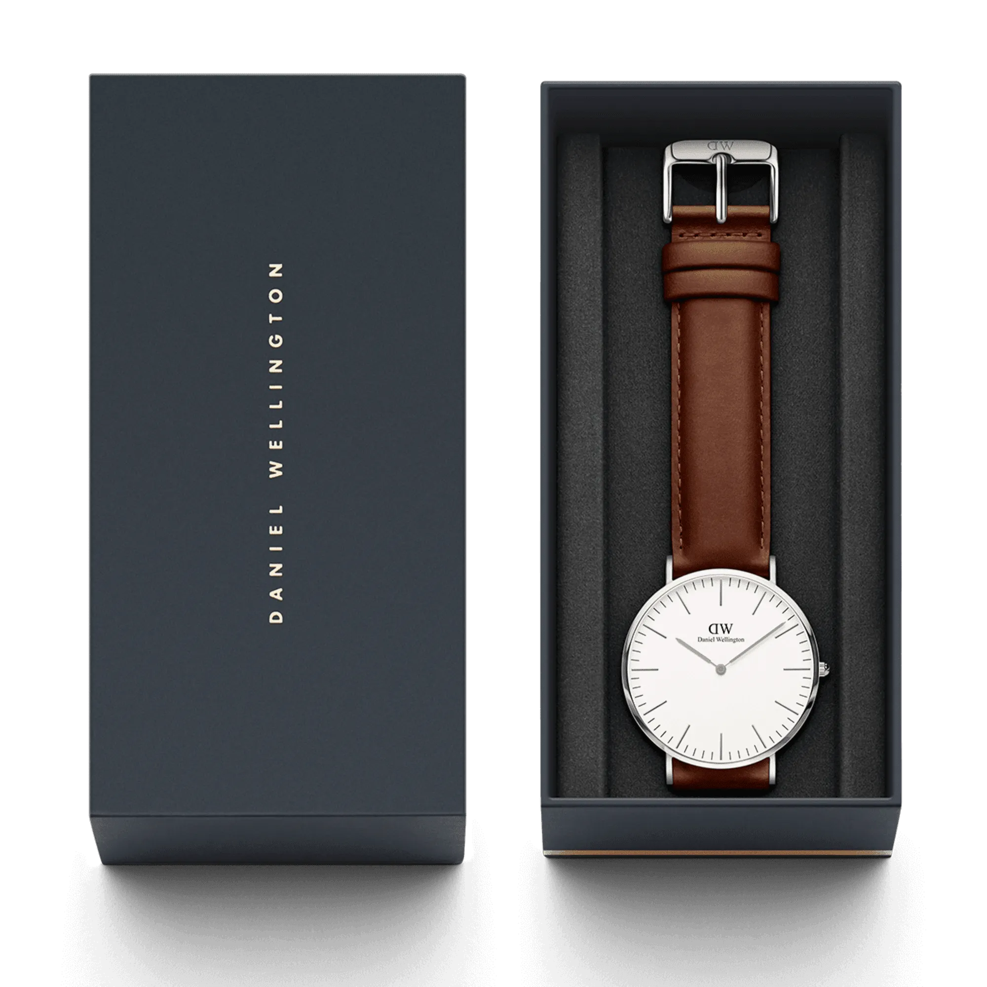 Daniel Wellington Classic 40 St Mawes Silver & White Watch