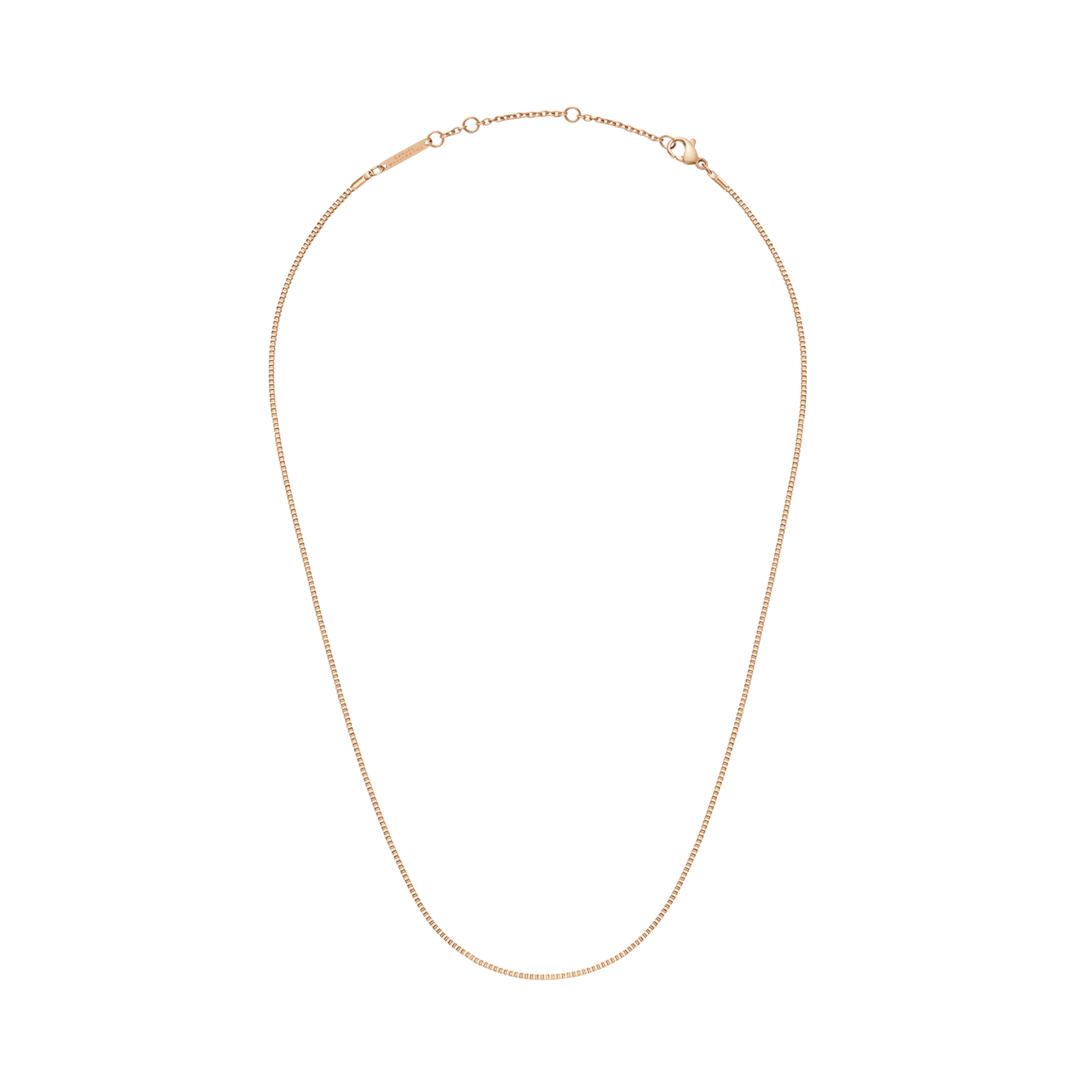 Daniel Wellington Elan Box Chain Necklace Long Rose Gold