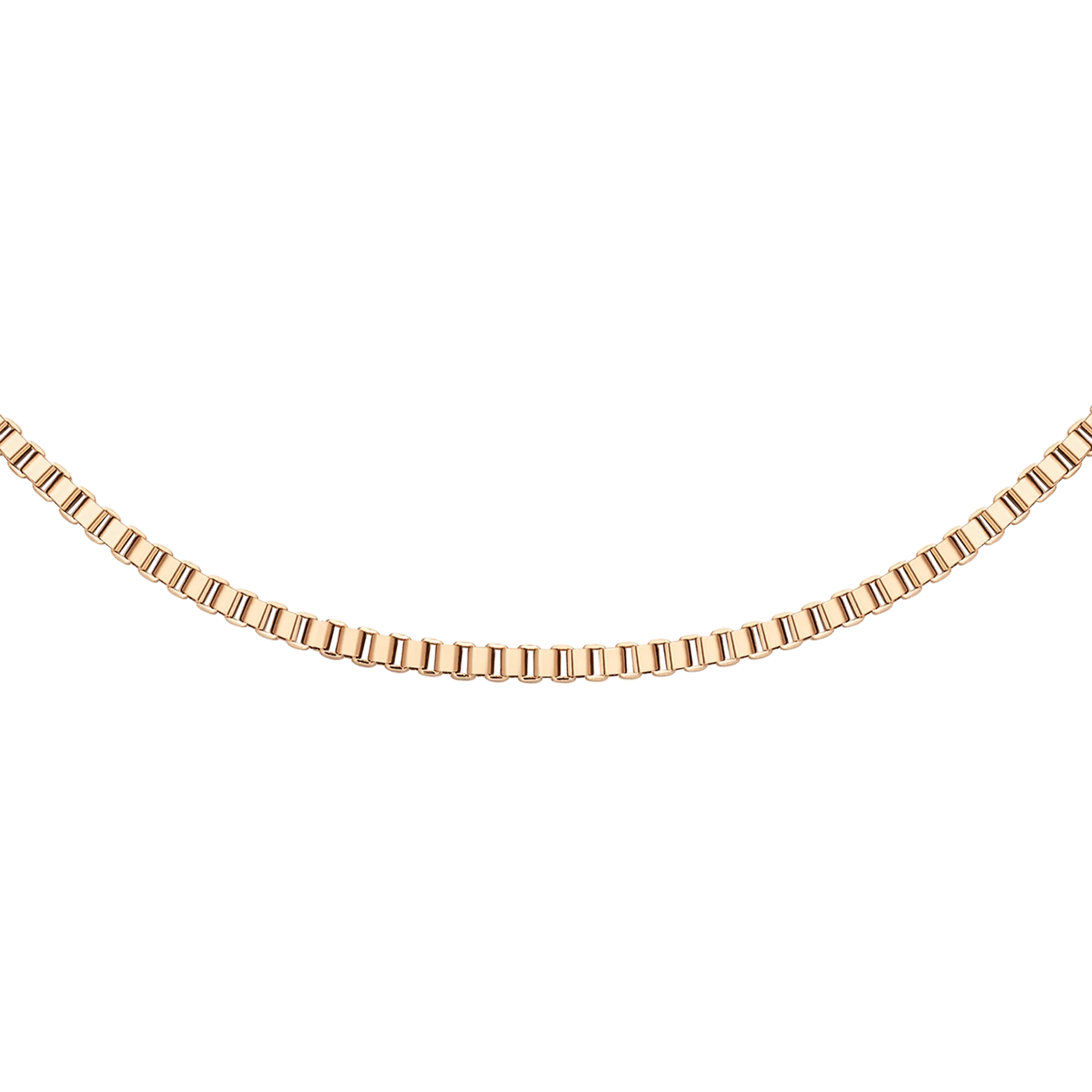 Daniel Wellington Elan Box Chain Necklace Long Rose Gold
