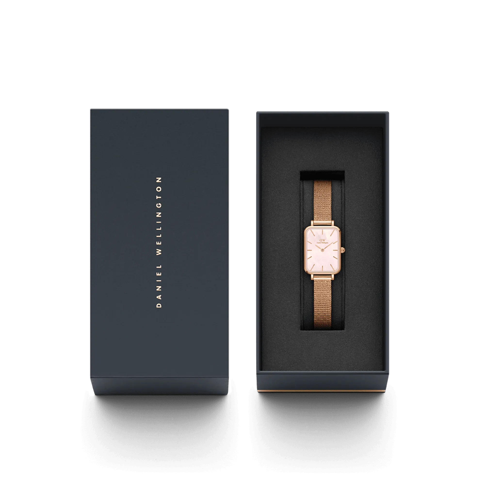 Daniel Wellington Quadro 20X26 Pressed Melrose Rose Gold Mother of Pearl Watch