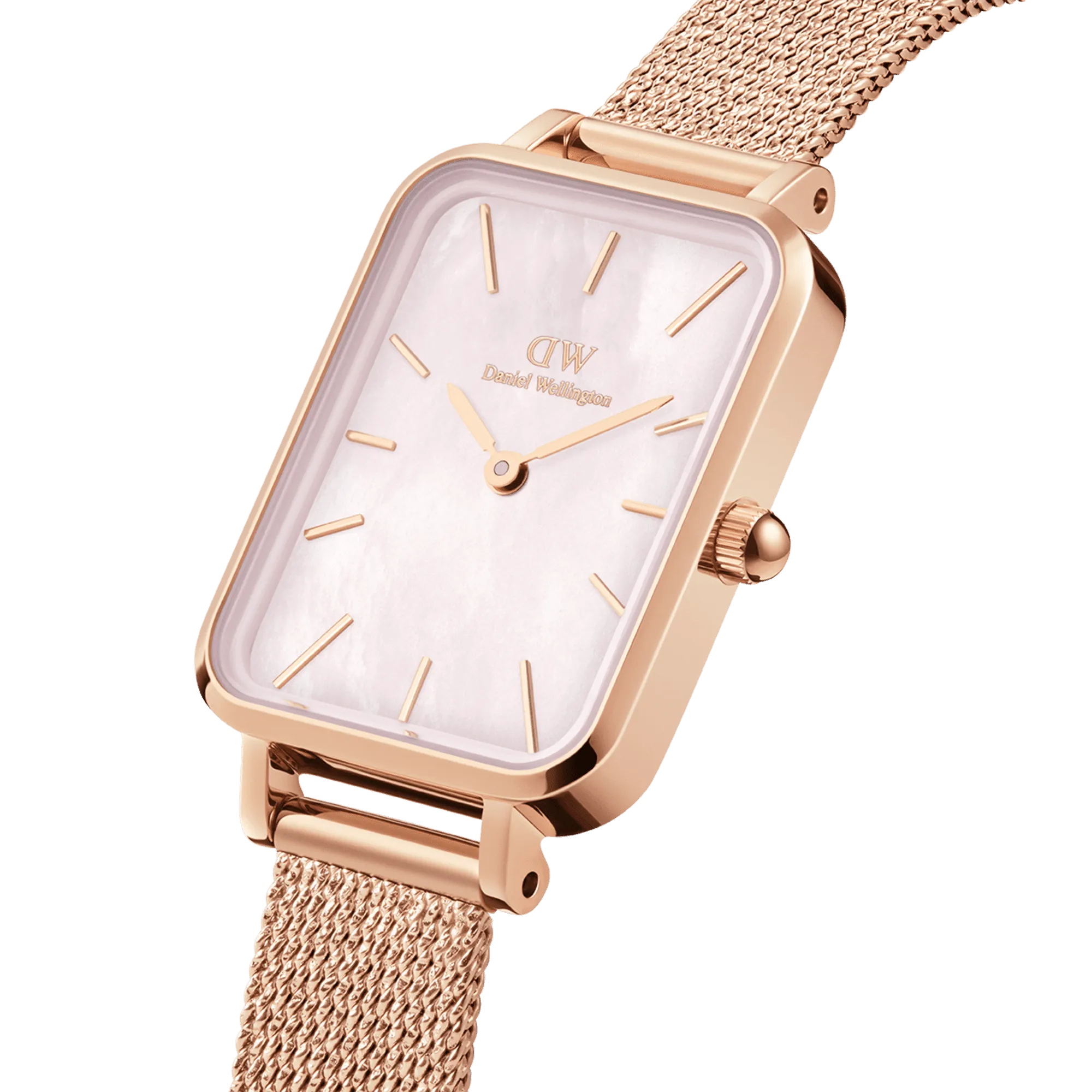 Daniel Wellington Quadro 20X26 Pressed Melrose Rose Gold Mother of Pearl Watch