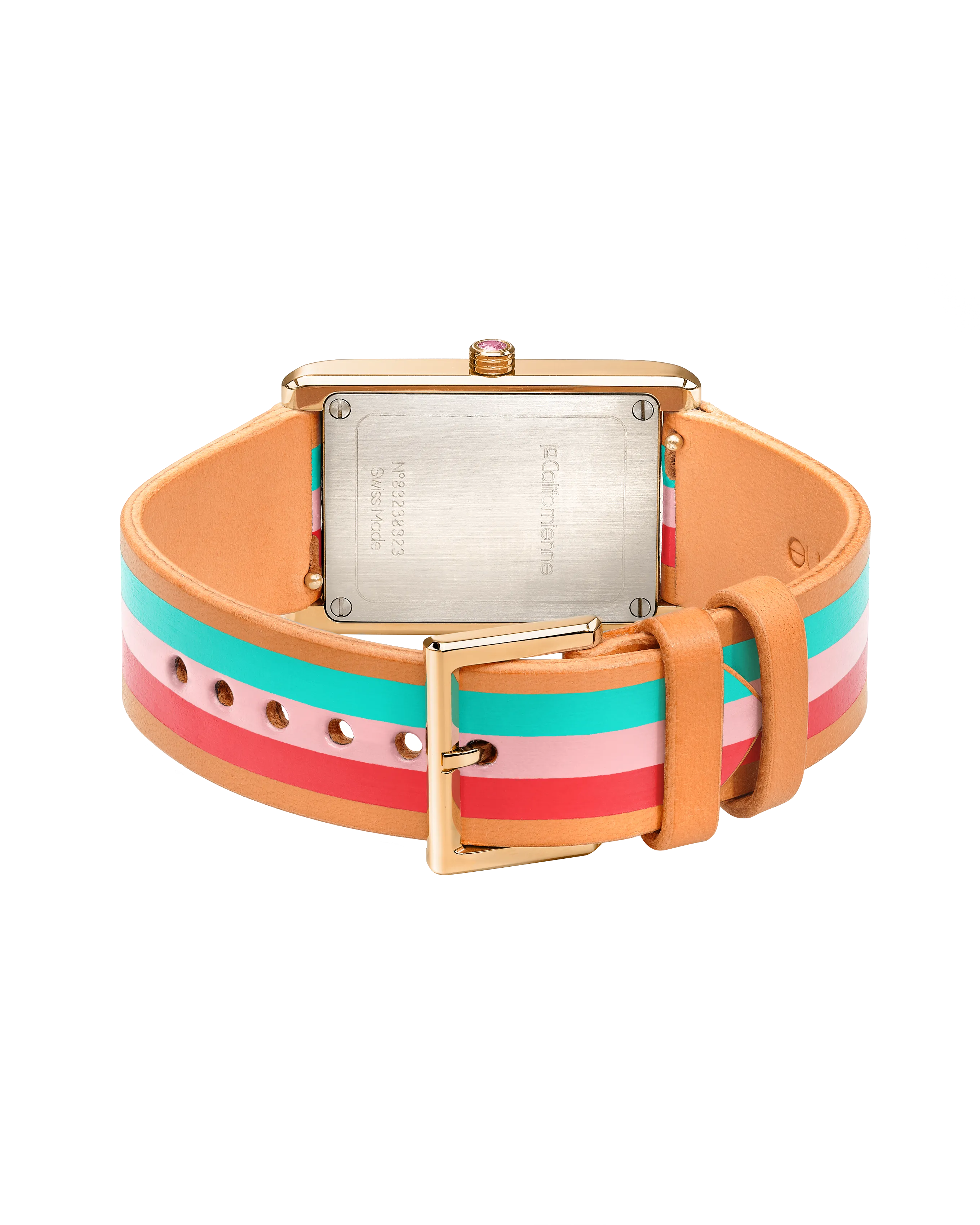Daybreak Watch in Aqua, Red and Pink