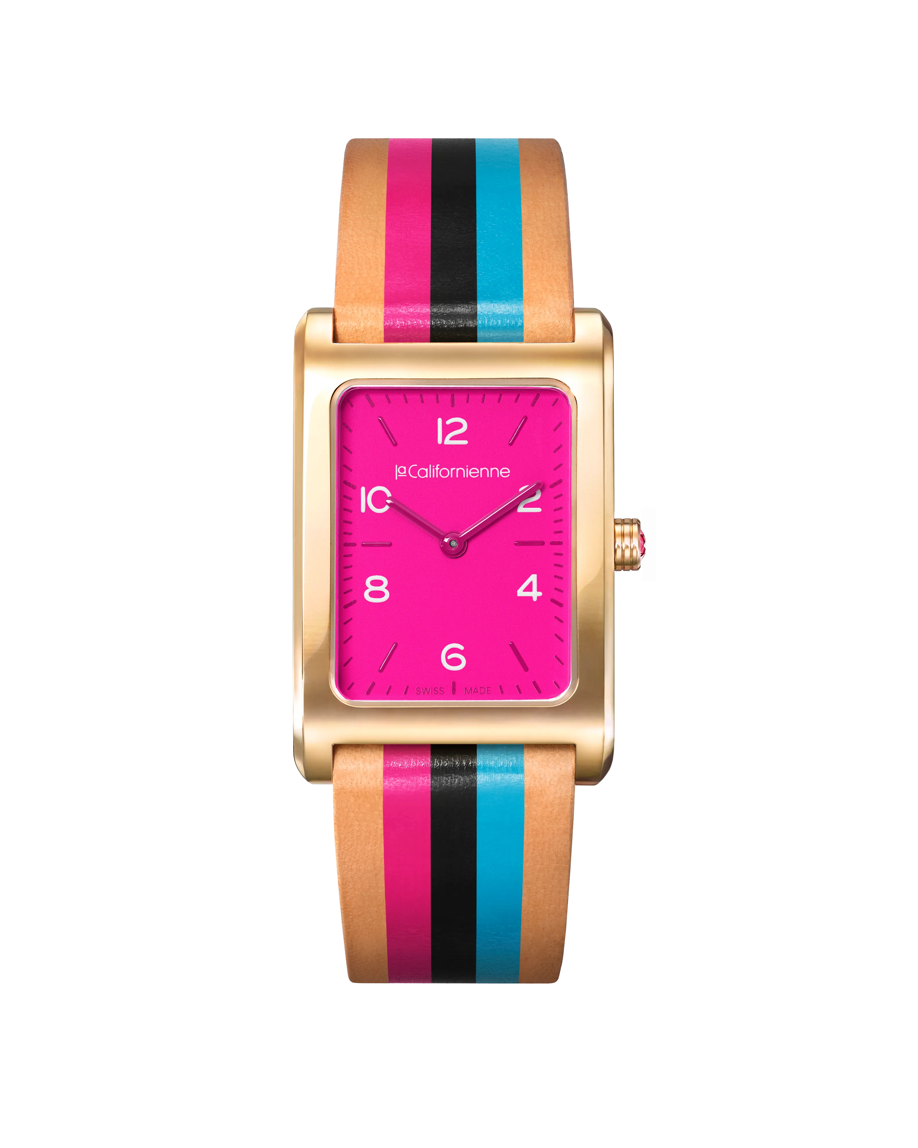 Daybreak Watch in Fuchsia, Teal and Black