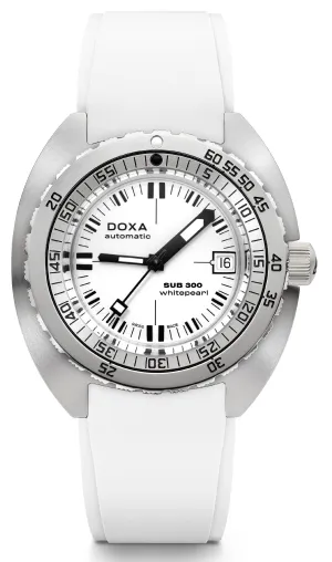 Doxa SUB 300 Whitepearl Rubber Watch