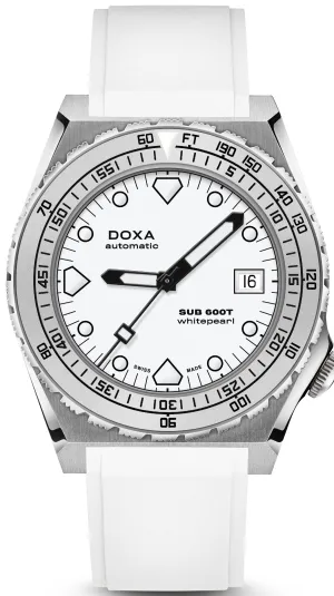 Doxa SUB 600T Whitepearl Rubber Watch D