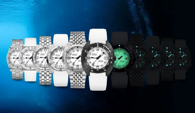 Doxa SUB 600T Whitepearl Rubber Watch D