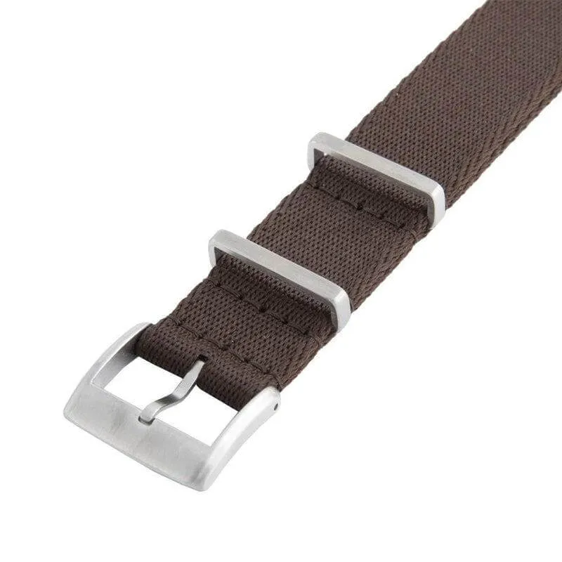 Eco-Friendly Nylon Military Watch Strap -  Dark Brown