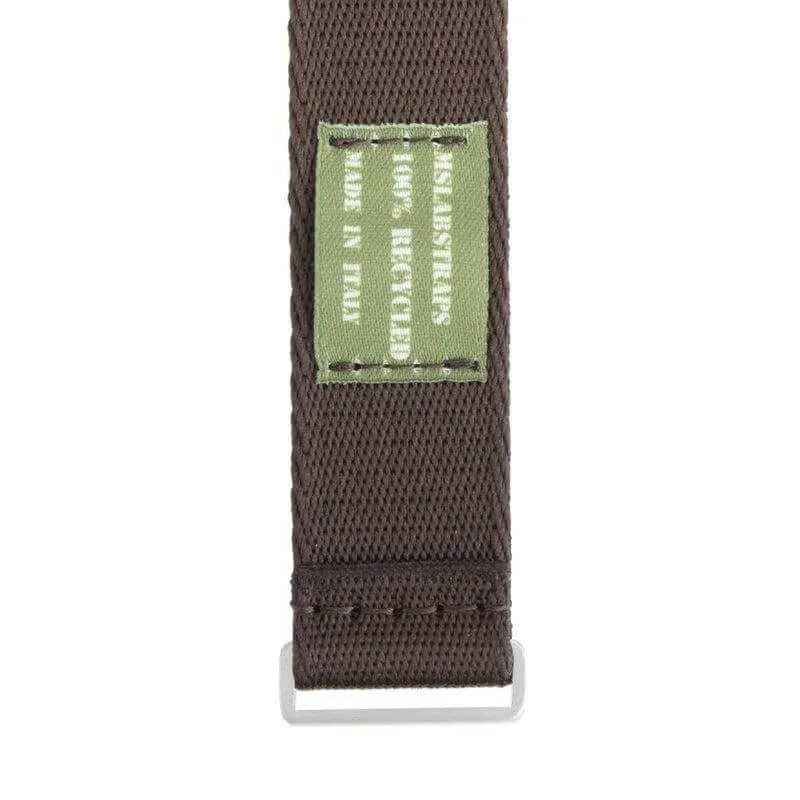 Eco-Friendly Nylon Military Watch Strap -  Dark Brown