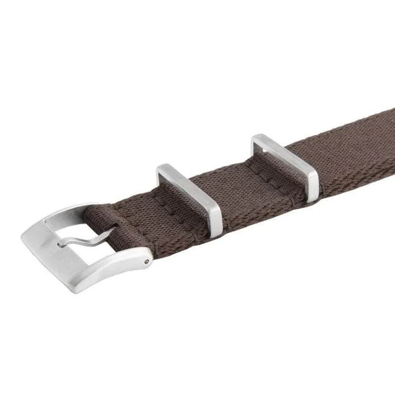 Eco-Friendly Nylon Military Watch Strap -  Dark Brown