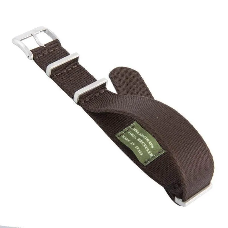 Eco-Friendly Nylon Military Watch Strap -  Dark Brown