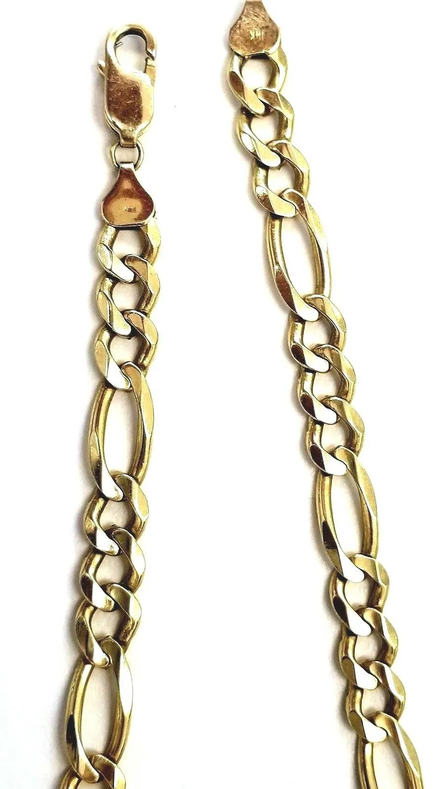 Figaro Chain 14k Yellow Gold Handmade Figaro Curb Link  22" Inch 51 Gram
