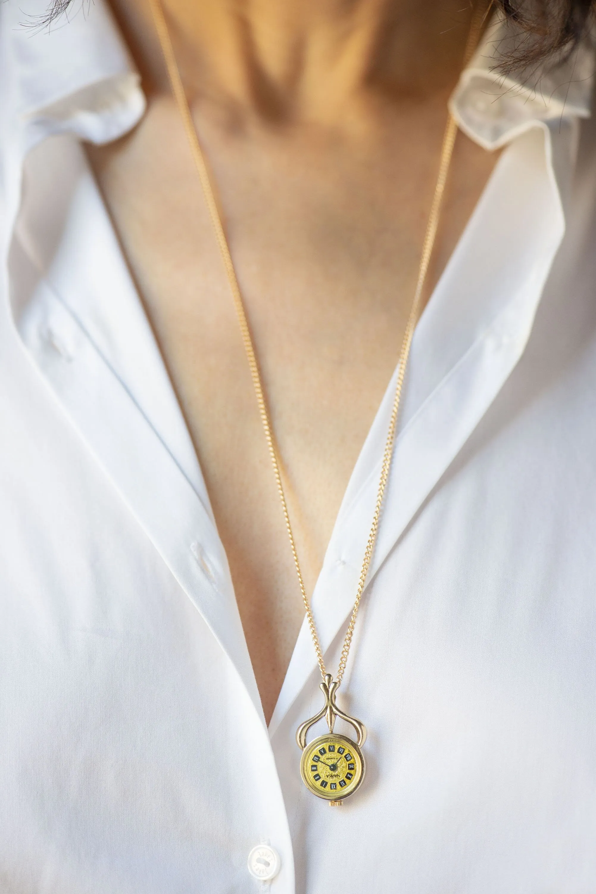 Flowers case watch necklace Seagull, women's pendant watch unique, ornamented watch pendant gold plated, rare design fashion pendant gift