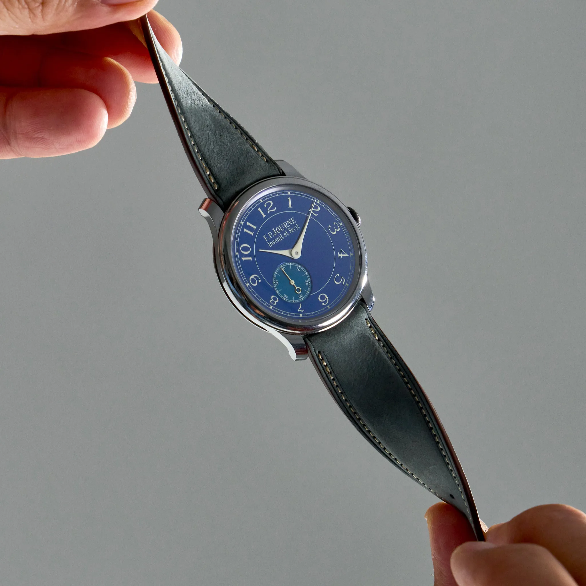 For F.P.JOURNE BLUE GRAY NUBUCK STRAP V2.0