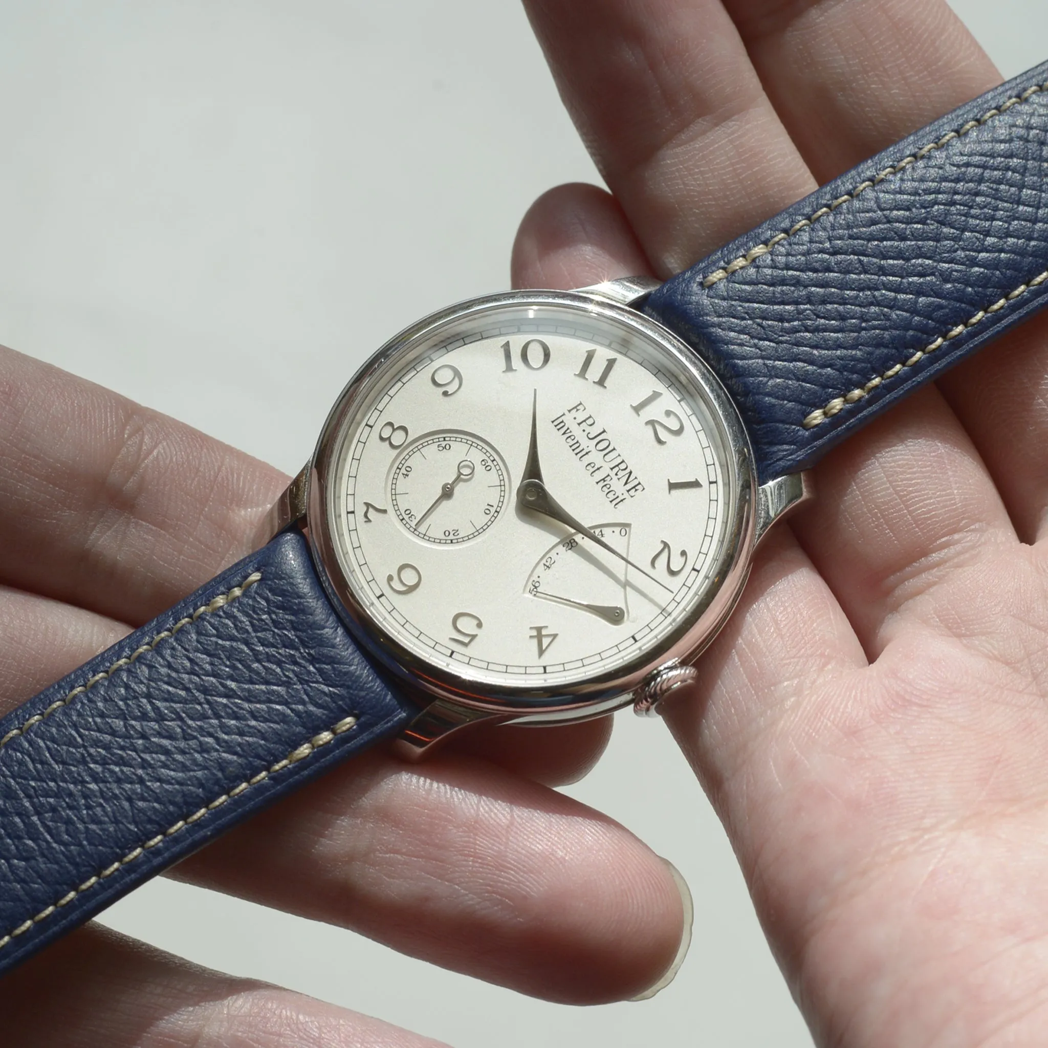 For F.P.JOURNE NAVY GRAINED CALF STRAP V1.0