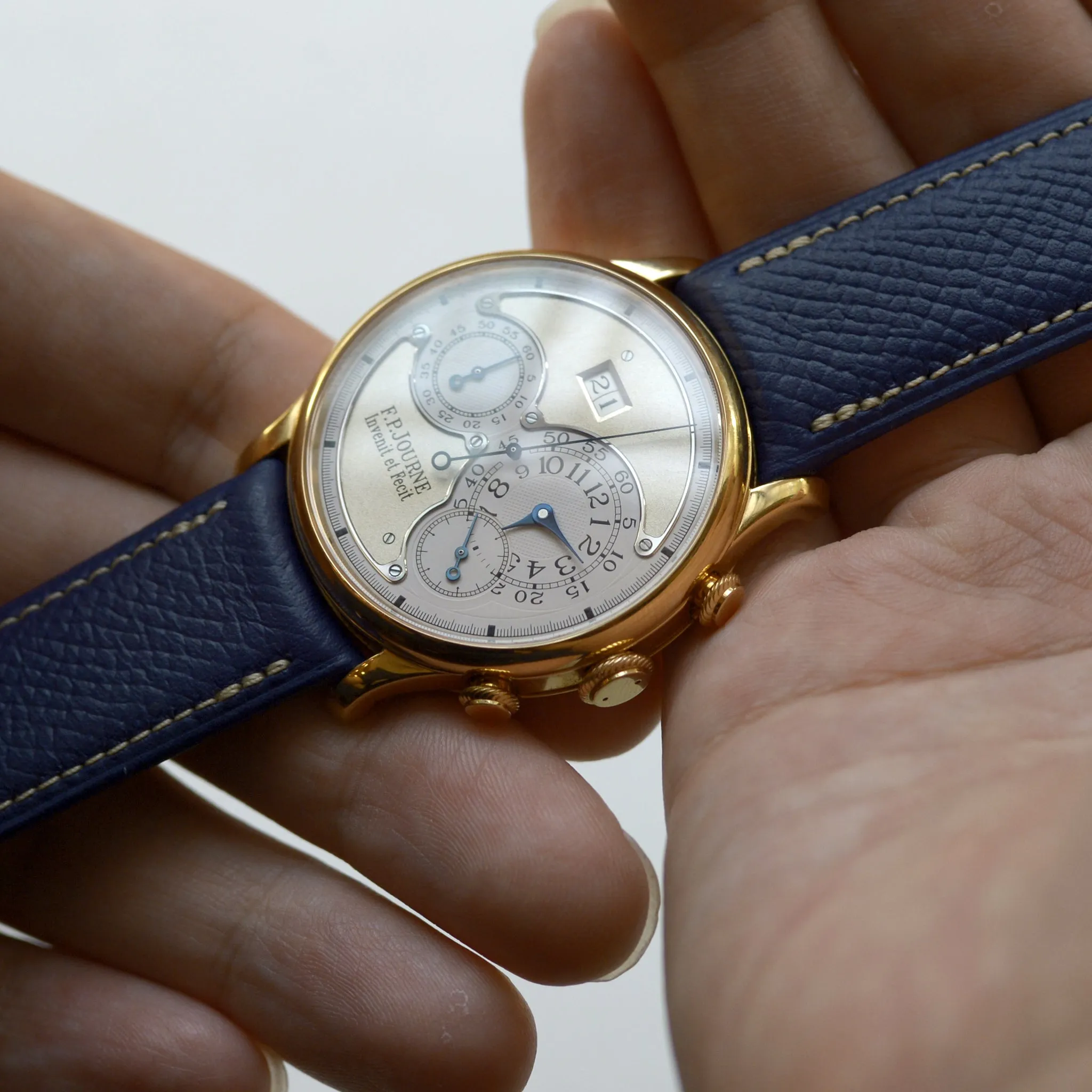 For F.P.JOURNE NAVY GRAINED CALF STRAP V1.0