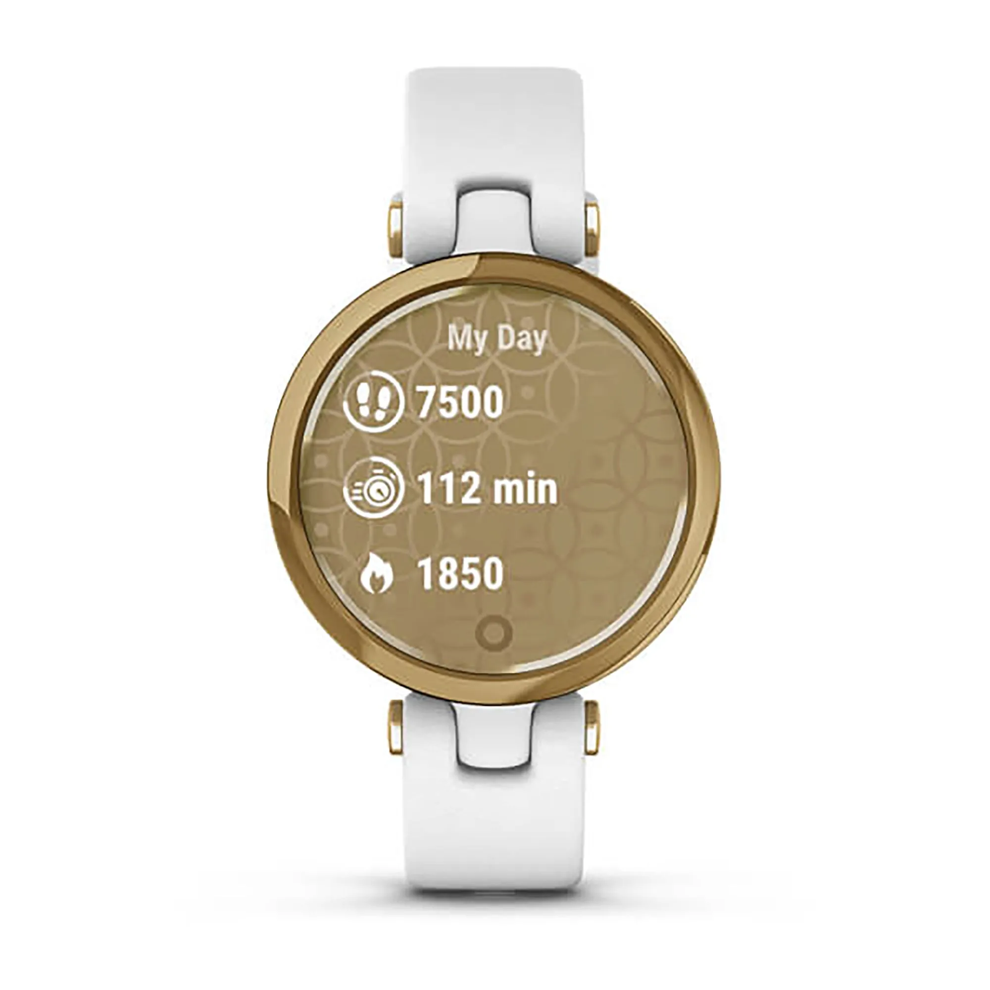 Garmin Lily Leather White Strap Full Color Display Dial Watch - 010-02384-B3