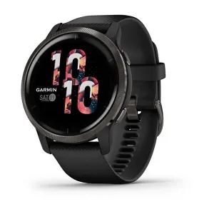 Garmin Venu 2 S Silicone Black Strap Full Color Display Dial Watch - 010-02430-11