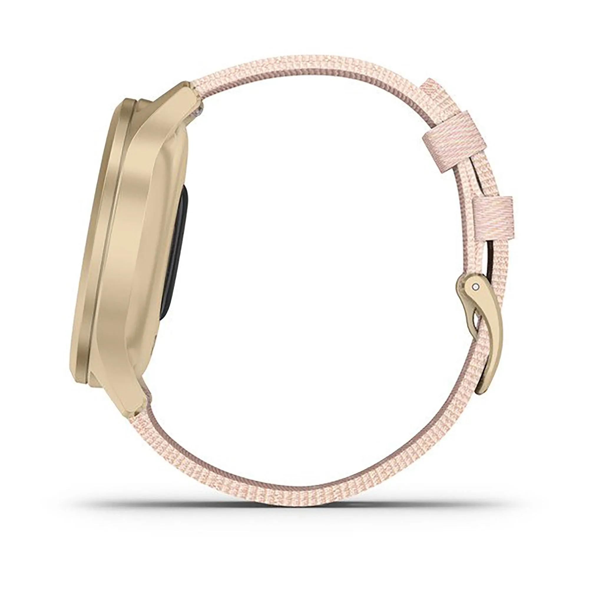 Garmin Vivimove Style Nylon Blush Pink Strap Full Color Display Dial Watch - 010-02240-22