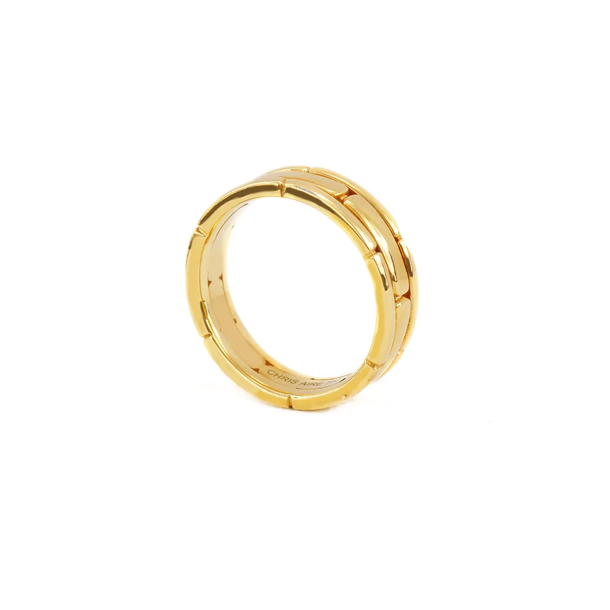 Gold Wedding Band - A Good Thing - Solid 18 Karat Amber Hue Gold Wedding Band