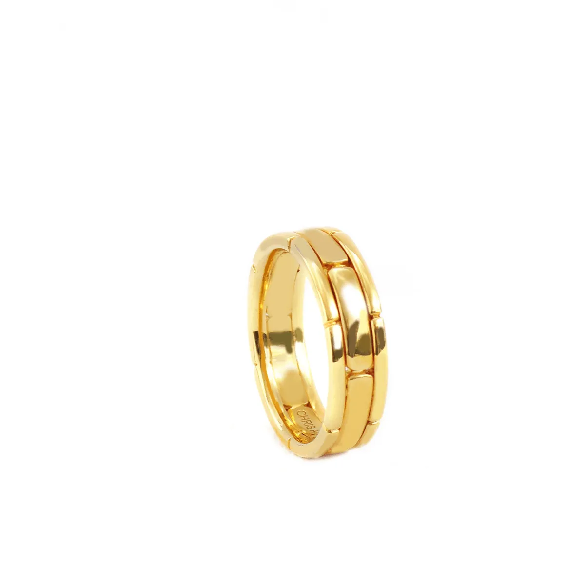 Gold Wedding Band - A Good Thing - Solid 18 Karat Amber Hue Gold Wedding Band