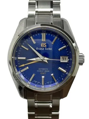 Grand Seiko Heritage GMT SBGJ261 Blue Peacock Dial Automatic Men's Watch