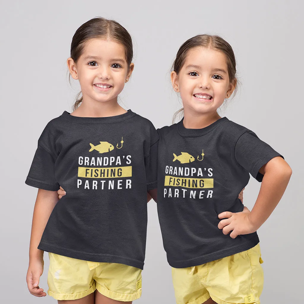 Grandpa and Grandpa's Fishing Partner - Matching T-Shirts for Grandpa and Grandchild