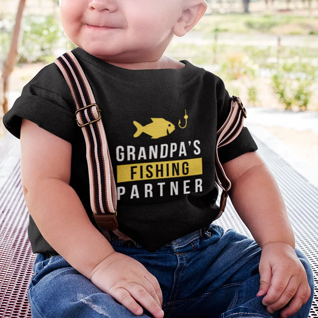 Grandpa and Grandpa's Fishing Partner - Matching T-Shirts for Grandpa and Grandchild
