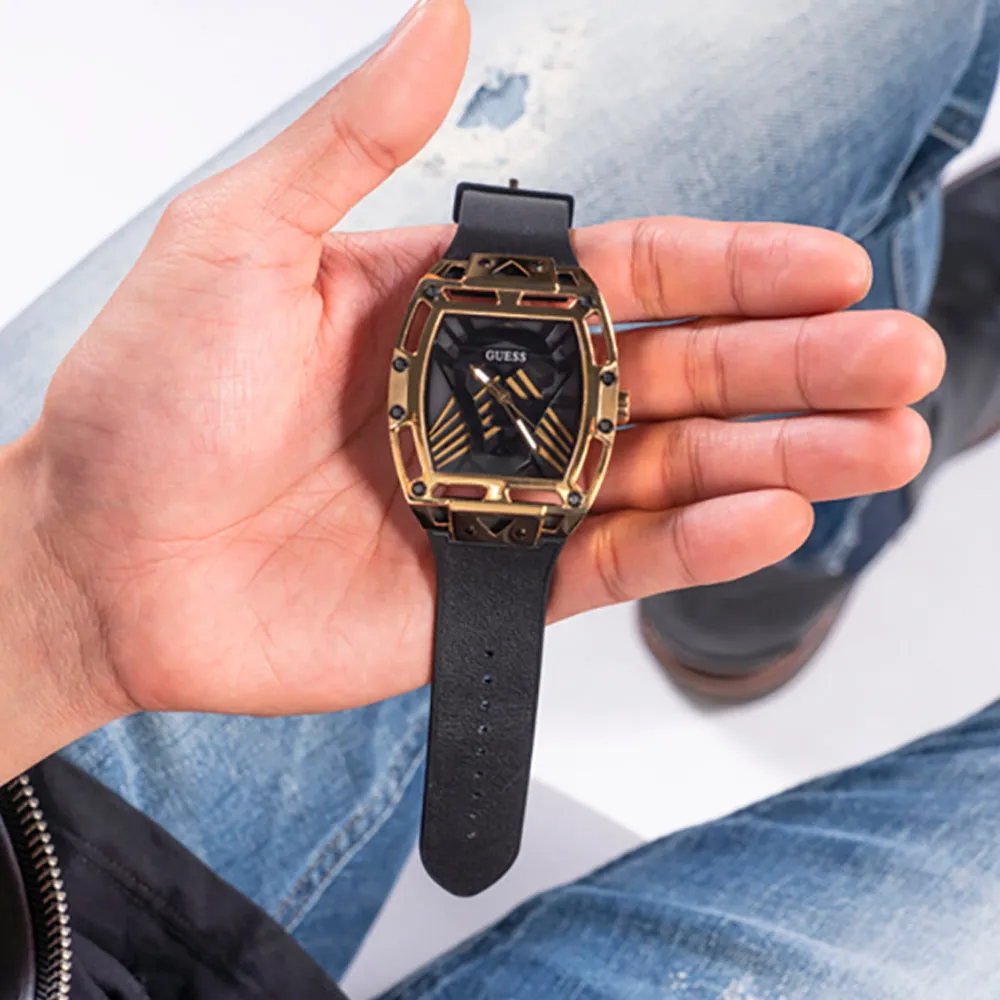 Guess Men's Watch Gold Tone Case Quartz