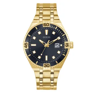 Guess Men's Watch Gold Tone Case Quartz