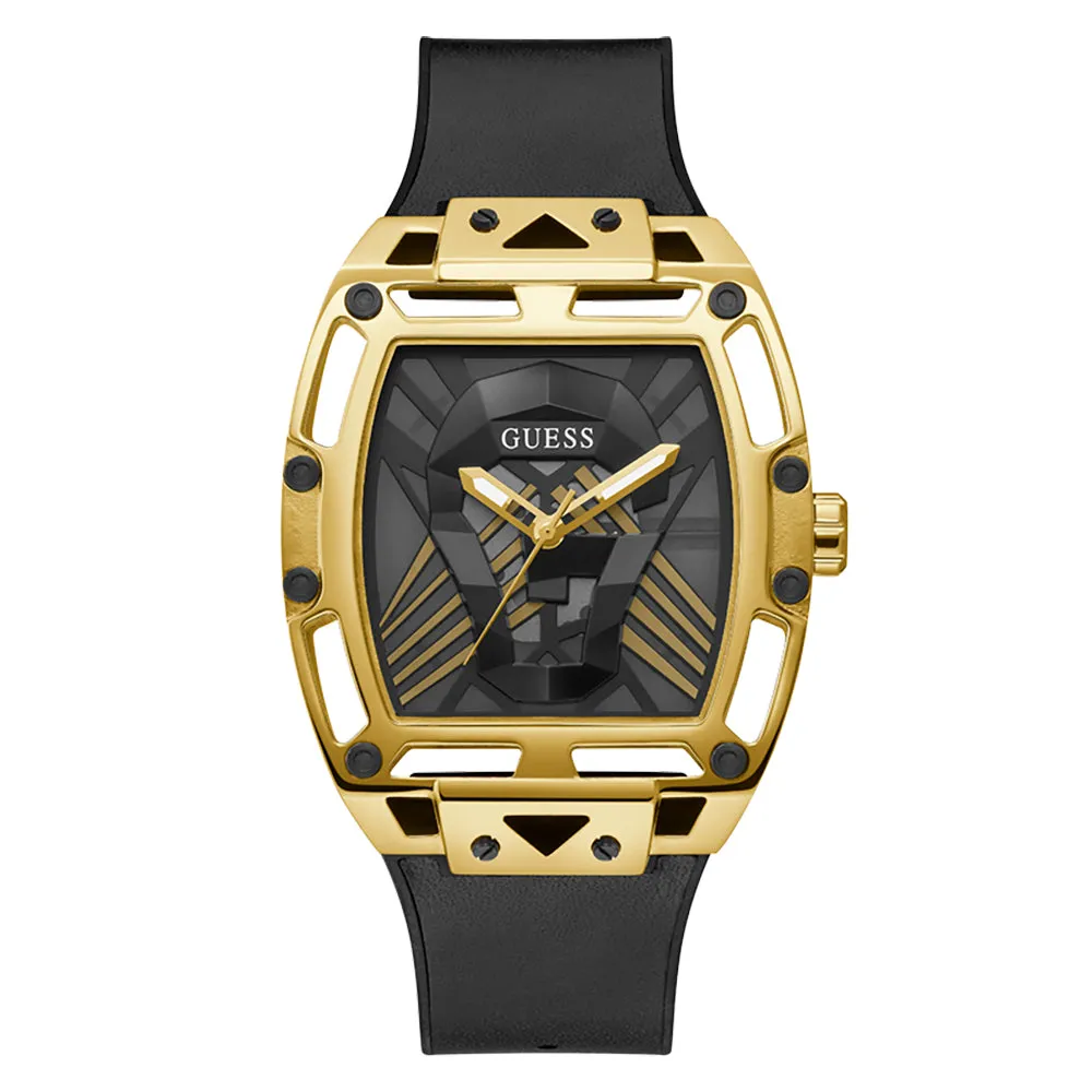 Guess Men's Watch Gold Tone Case Quartz