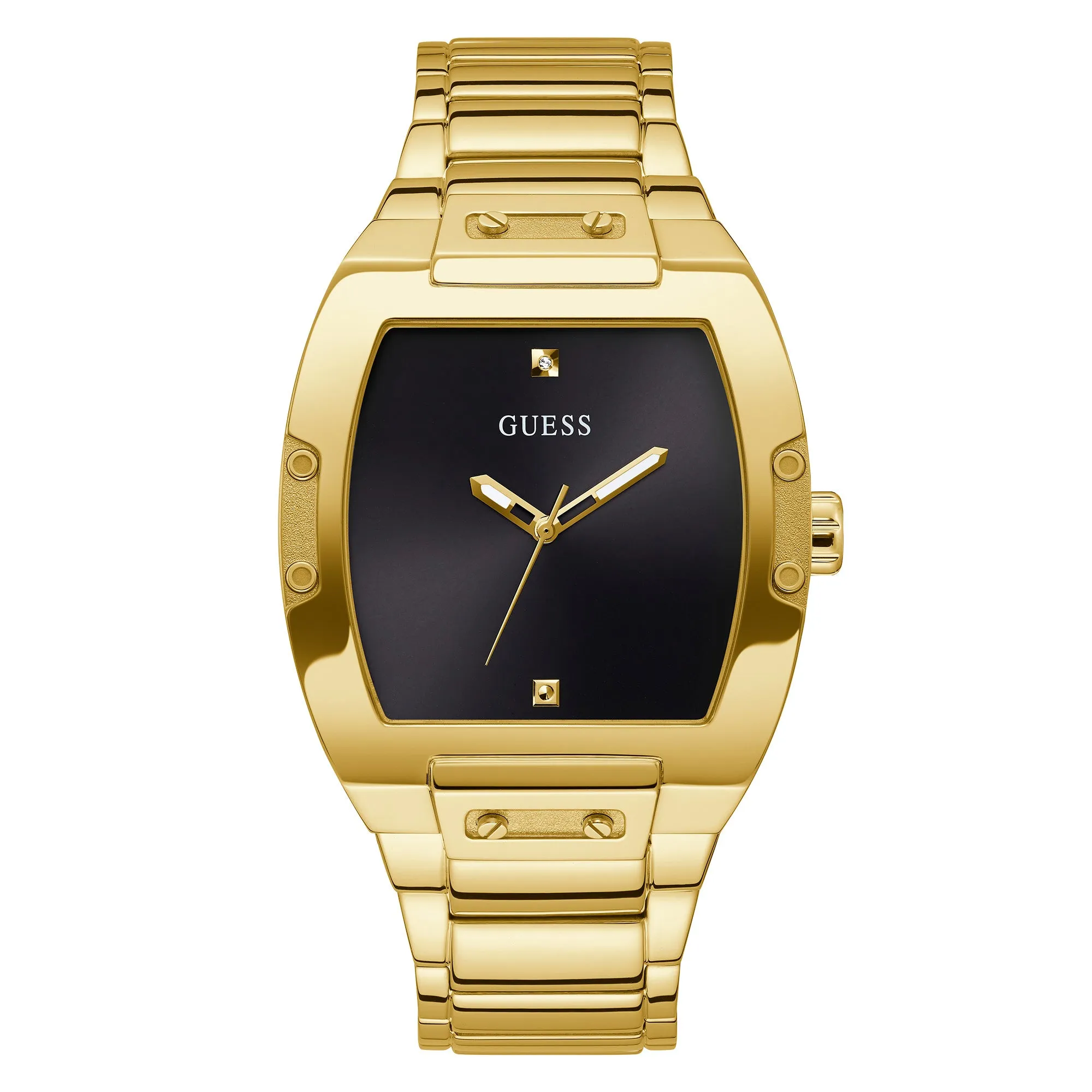 Guess Men's Watch Gold Tone Case Quartz