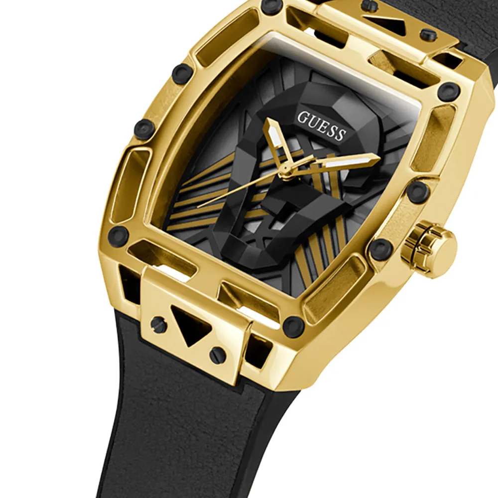 Guess Men's Watch Gold Tone Case Quartz