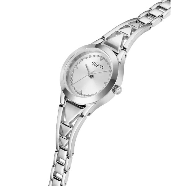 Guess Tessa Silver Stainless Steel Silver Dial Quartz Watch for Ladies - GW0609L1