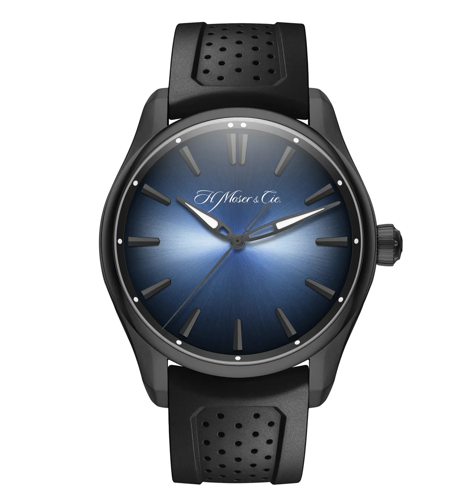 H. Moser & Cie. Pioneer Centre Seconds, 43mm with Rubber Strap