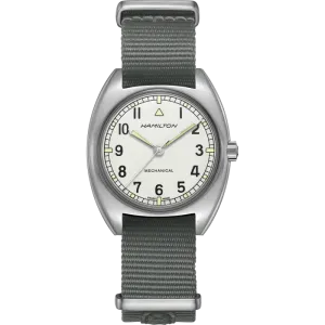 Hamilton Khaki Aviation Pilot Pioneer Mechanical Silver on Nato