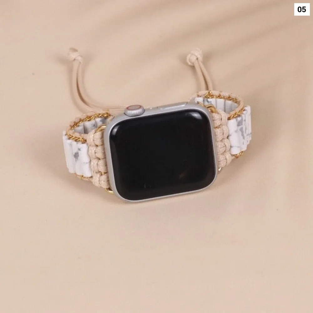 Handmade Stone Bead Bohemia Strap for Apple Watch