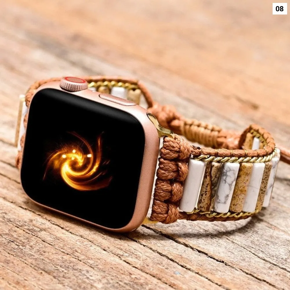 Handmade Stone Bead Bohemia Strap for Apple Watch