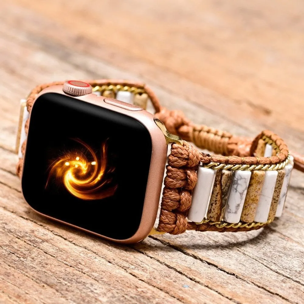 Handmade Stone Bead Bohemia Strap for Apple Watch