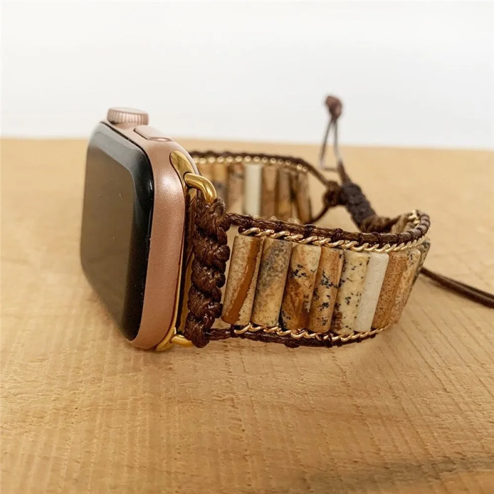 Handmade Stone Bead Bohemia Strap for Apple Watch