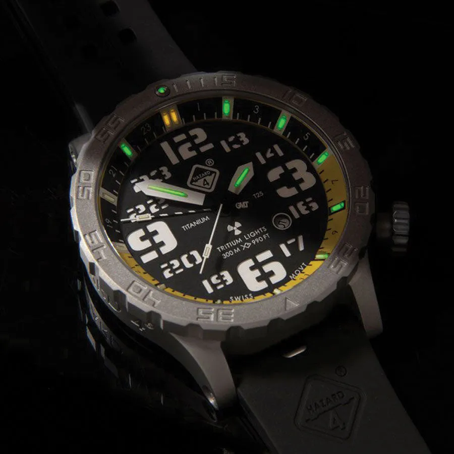 Hazard 4 HeavyWaterDiver Nightwatch White GMT Black