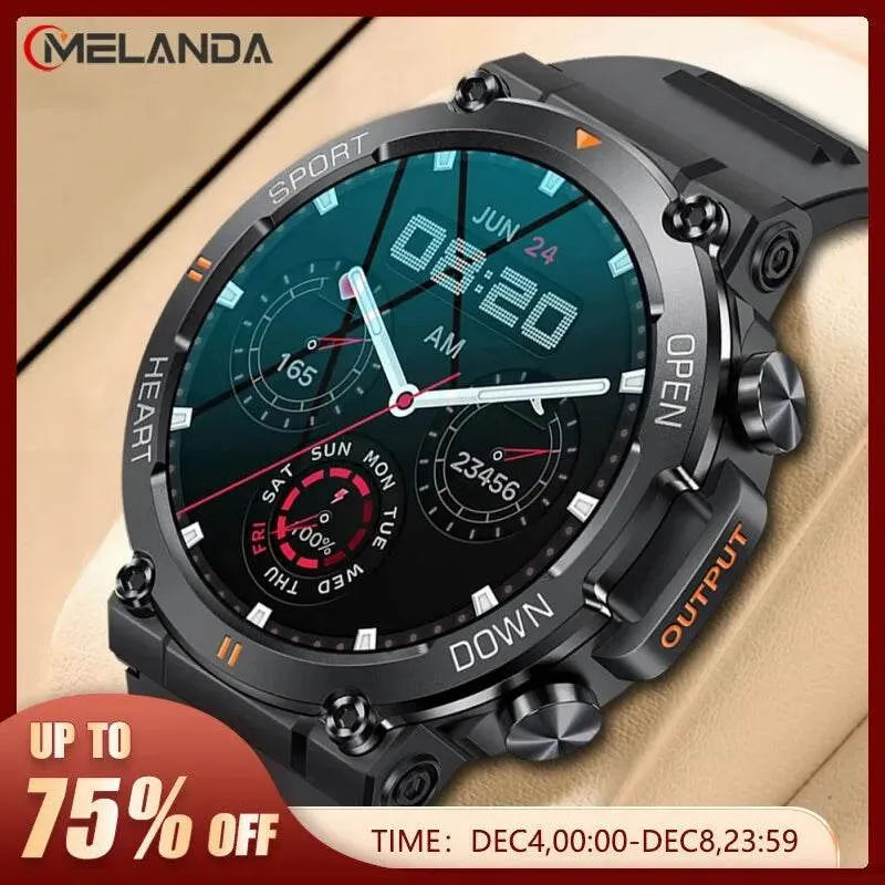 HD Bluetooth Call Smart Watch Men Sports Fitness Tracker Heart Monitor 400mAh Smartwatch