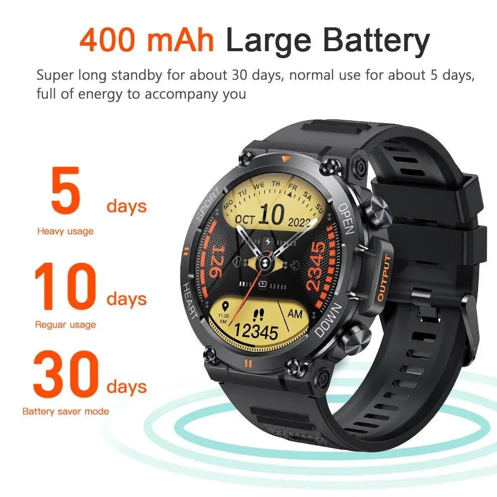 HD Bluetooth Call Smart Watch Men Sports Fitness Tracker Heart Monitor 400mAh Smartwatch