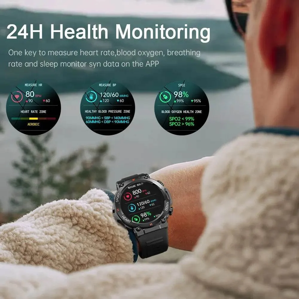 HD Bluetooth Call Smart Watch Men Sports Fitness Tracker Heart Monitor 400mAh Smartwatch