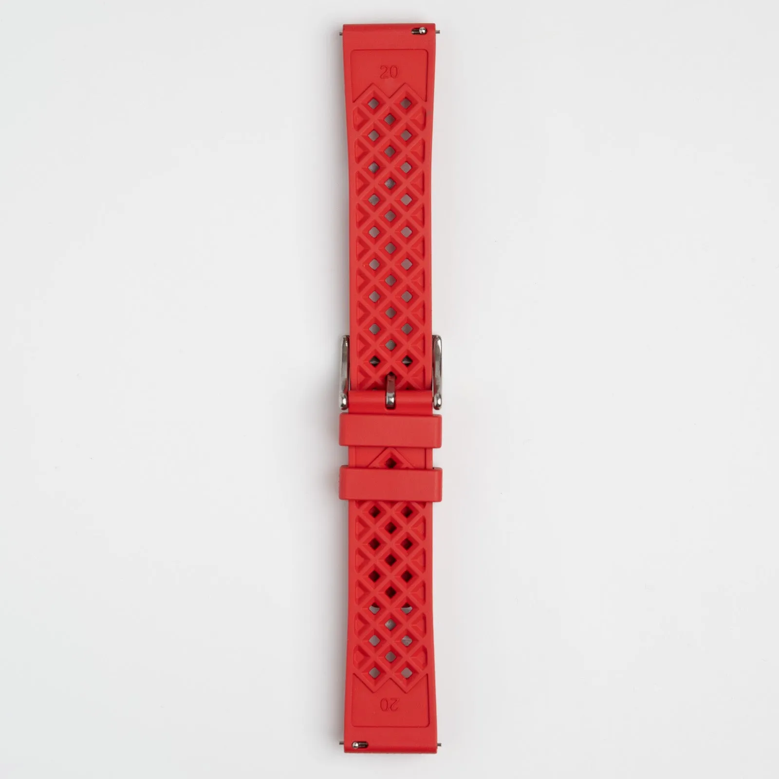 Hex FKM Quick Release Rubber Red Watch Strap